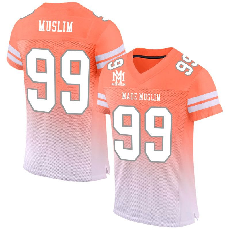 MADE MUSLIM 99 Sunset Orange Fade Jersey – Limited Edition