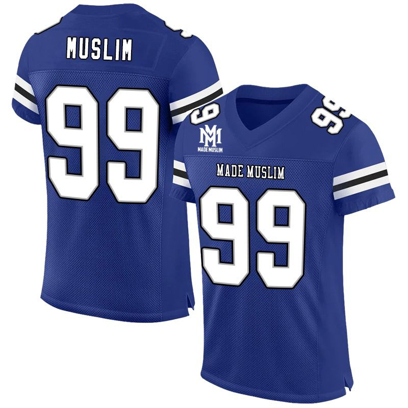MADE MUSLIM 99 Royal Blue x White Stripe Jersey – Limited Edition