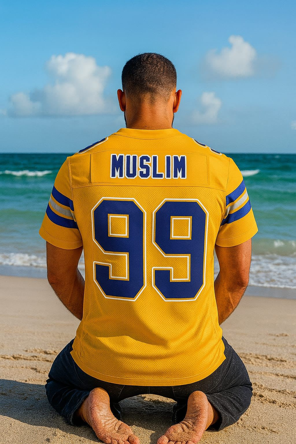 MADE MUSLIM 99 Gold Standard (Yellow x Blue) Jersey – Limited Edition