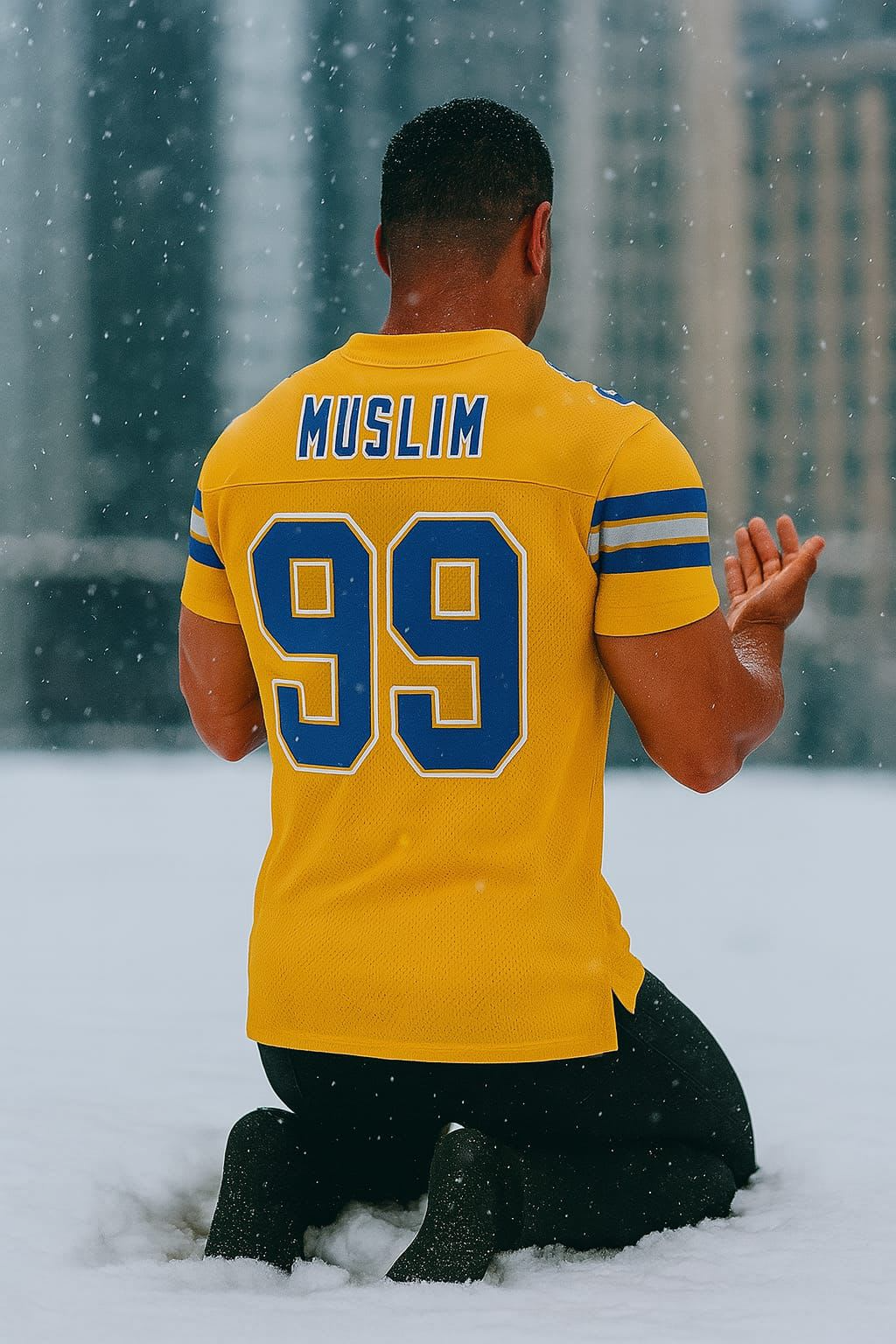 MADE MUSLIM 99 Gold Standard (Yellow x Blue) Jersey – Limited Edition