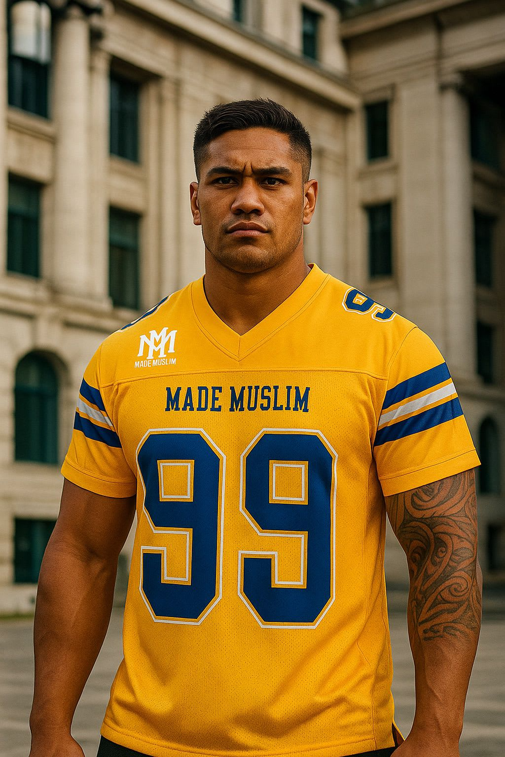 MADE MUSLIM 99 Gold Standard (Yellow x Blue) Jersey – Limited Edition